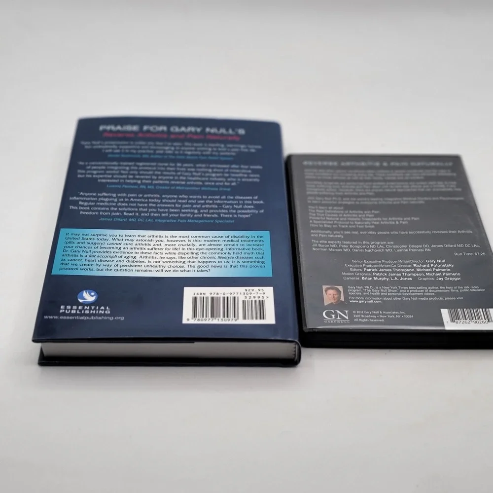 Gary Null Reverse Arthritis and Pain Naturally Hardcover Book & DVD Set EXCL